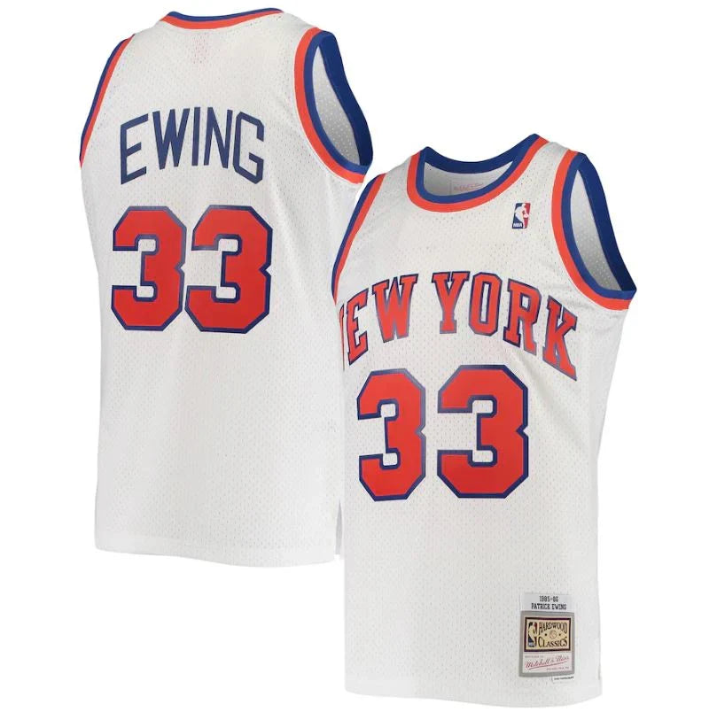 Patrick Ewing New York Knicks 1985/86 Hardwood Classics Jersey - White