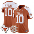 Vince Young Texas Longhorns Jersey - Orange/White